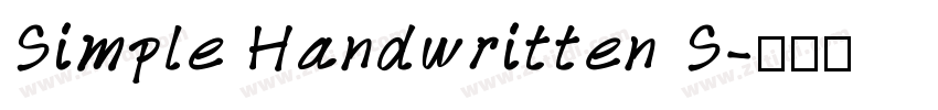 Simple Handwritten S字体转换